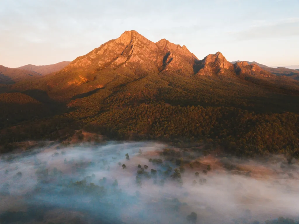 A view of the hills where this Scenic Rim Accomodation rests